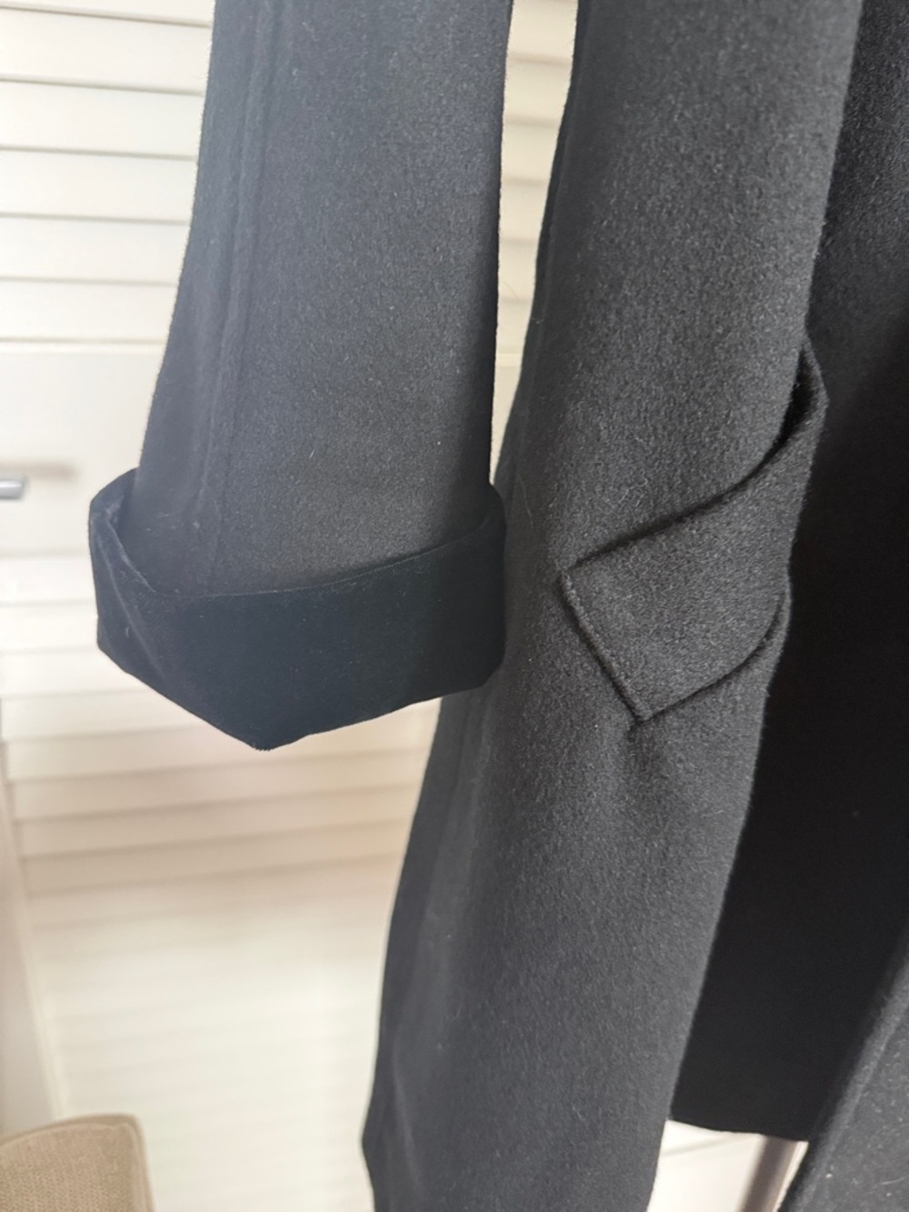 Bromley Black Wool Blend Coat Petite 14P Tailored Classic Winter - Picture 4 of 4